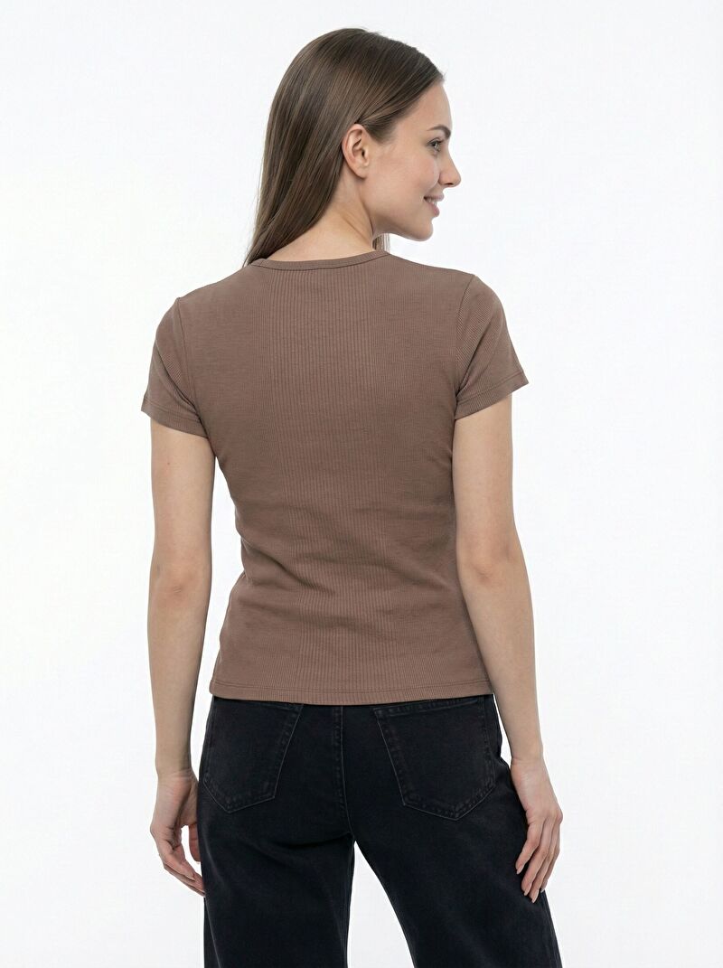 Slim Fit Kadın Tshirt K.kol