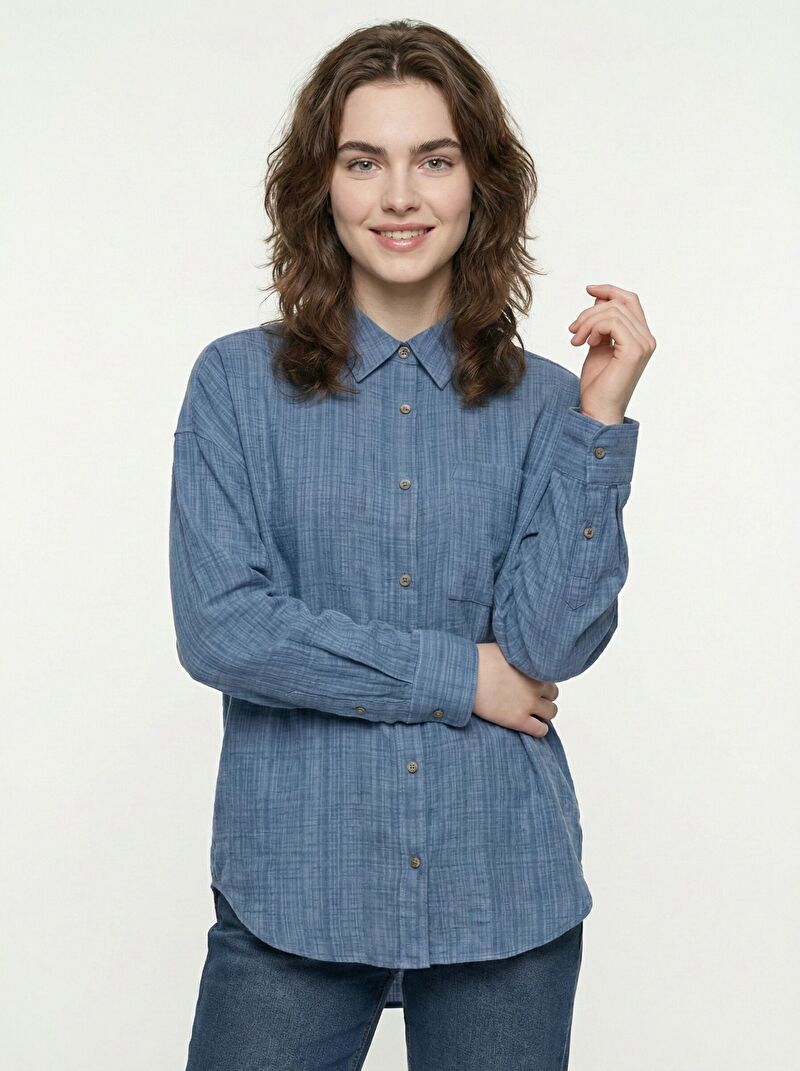 Loose Fit Kadın Gömlek U.kol