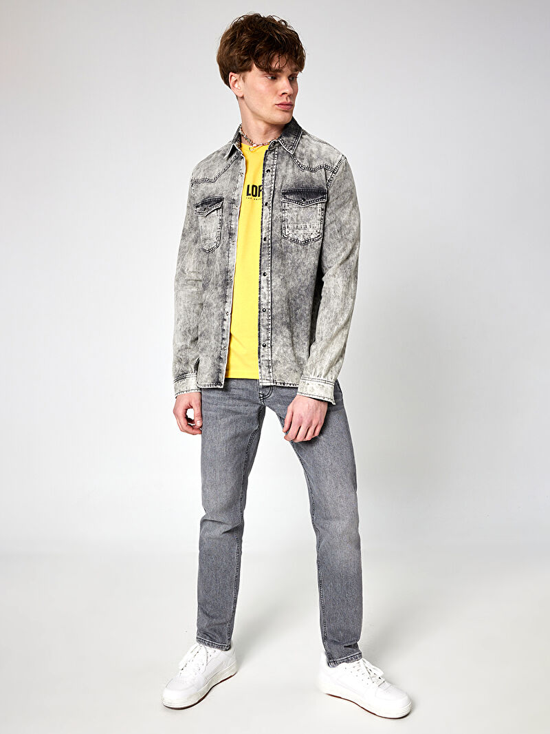 Slim Fit Erkek Gömlek U.kol