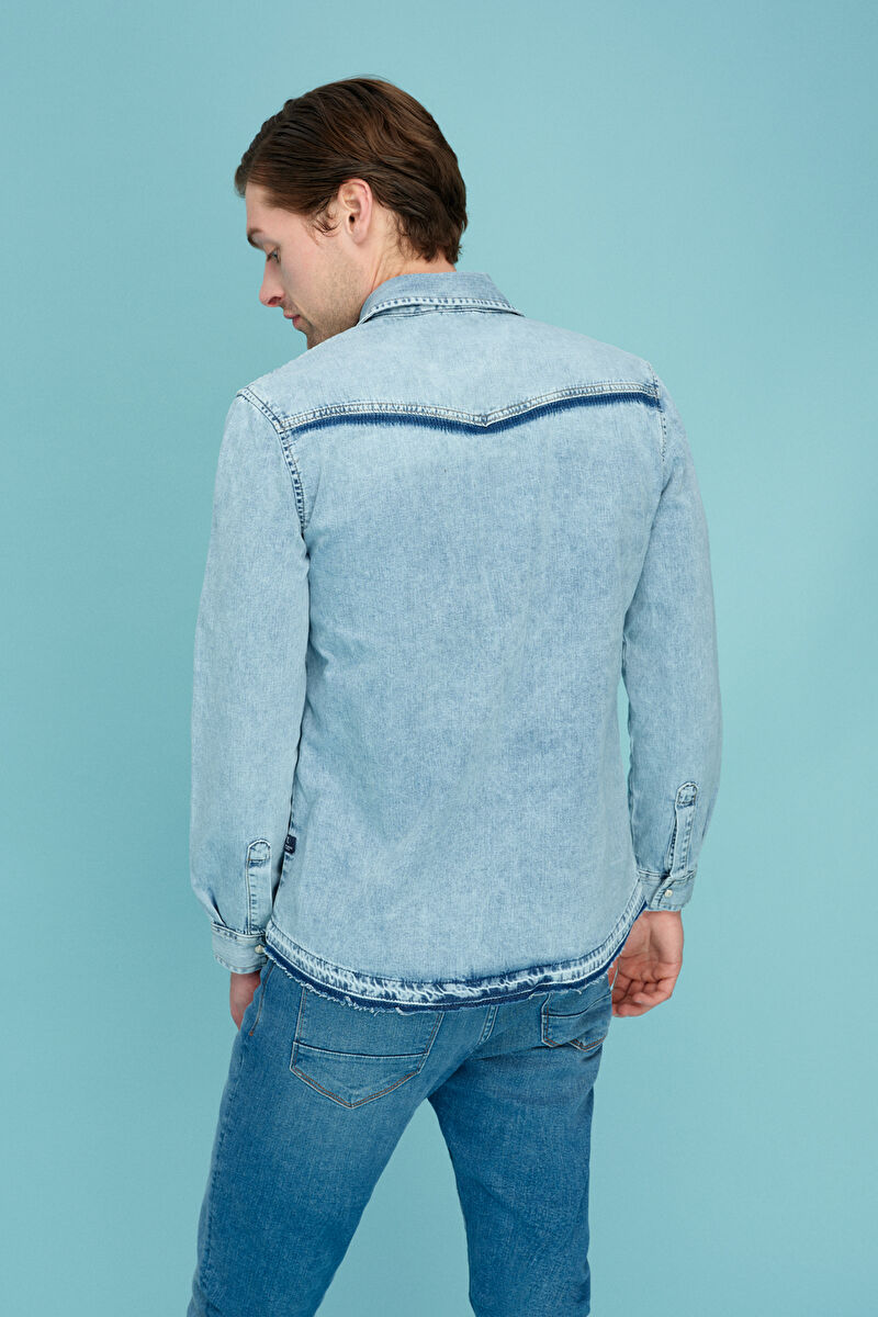 Slim Fit Erkek Gömlek U.kol