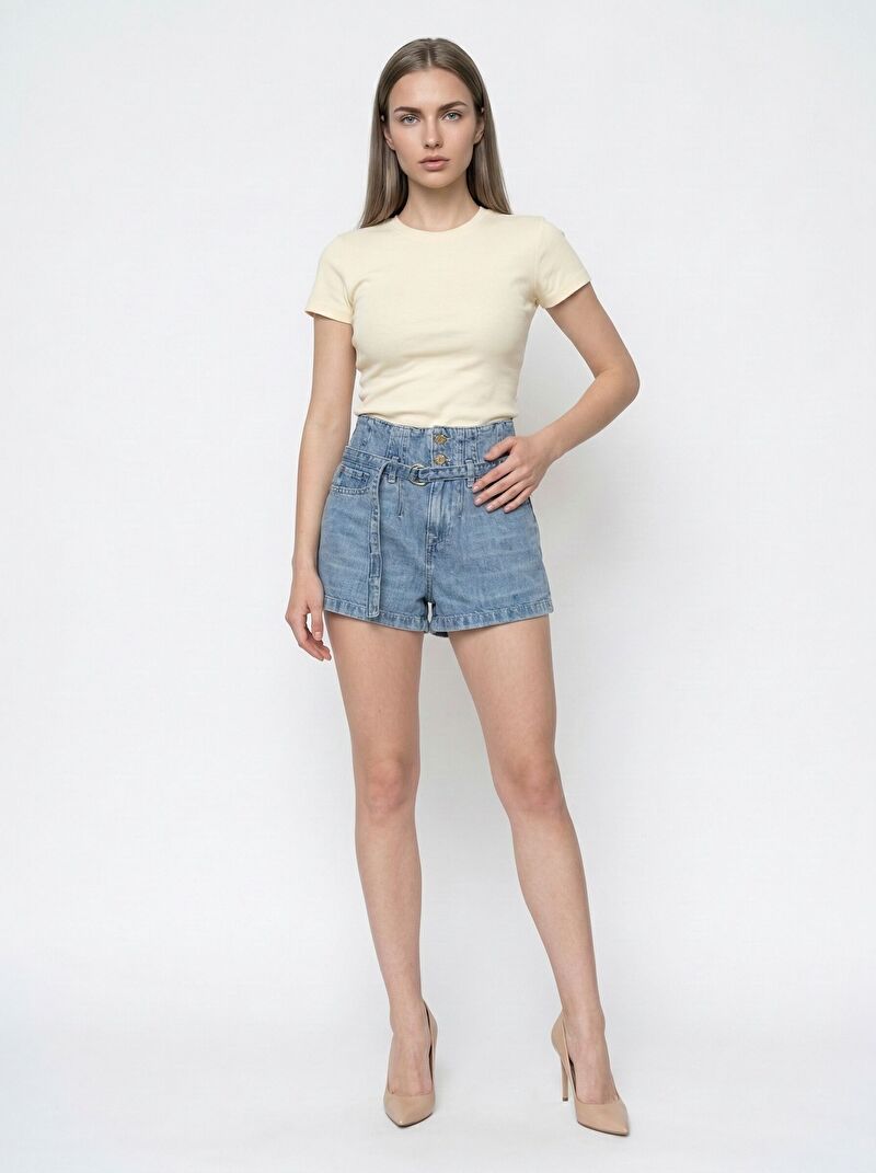 Slim Fit Kadın Şort