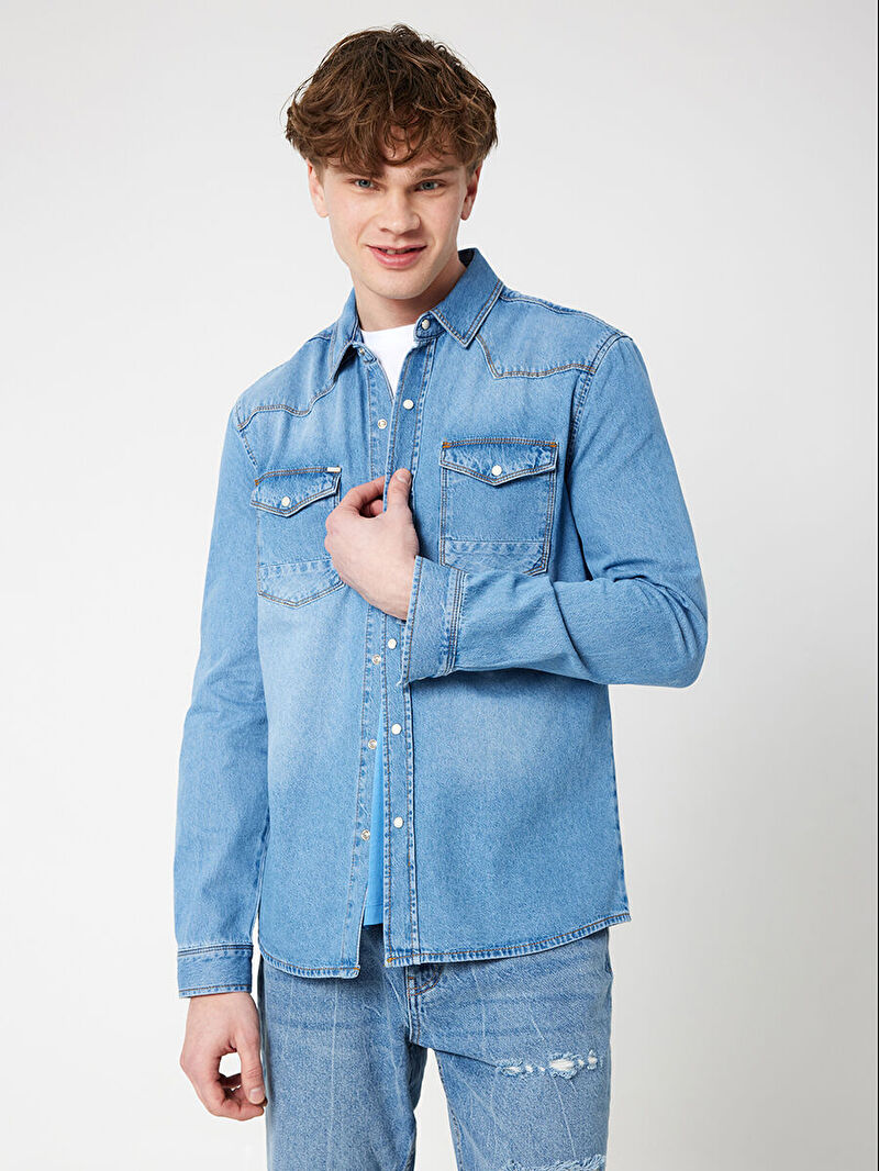 Slim Fit Erkek Gömlek U.kol