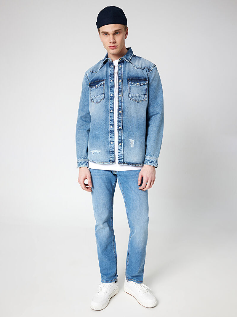 Slim Fit Erkek Gömlek U.kol