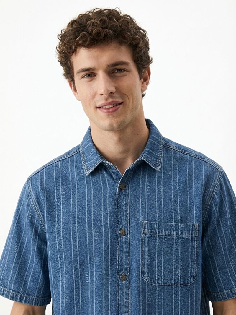 Oversize Fit Erkek Gömlek K.kol