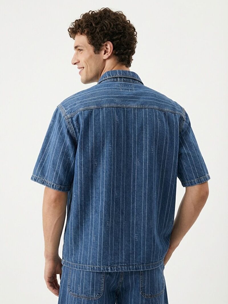 Oversize Fit Erkek Gömlek K.kol