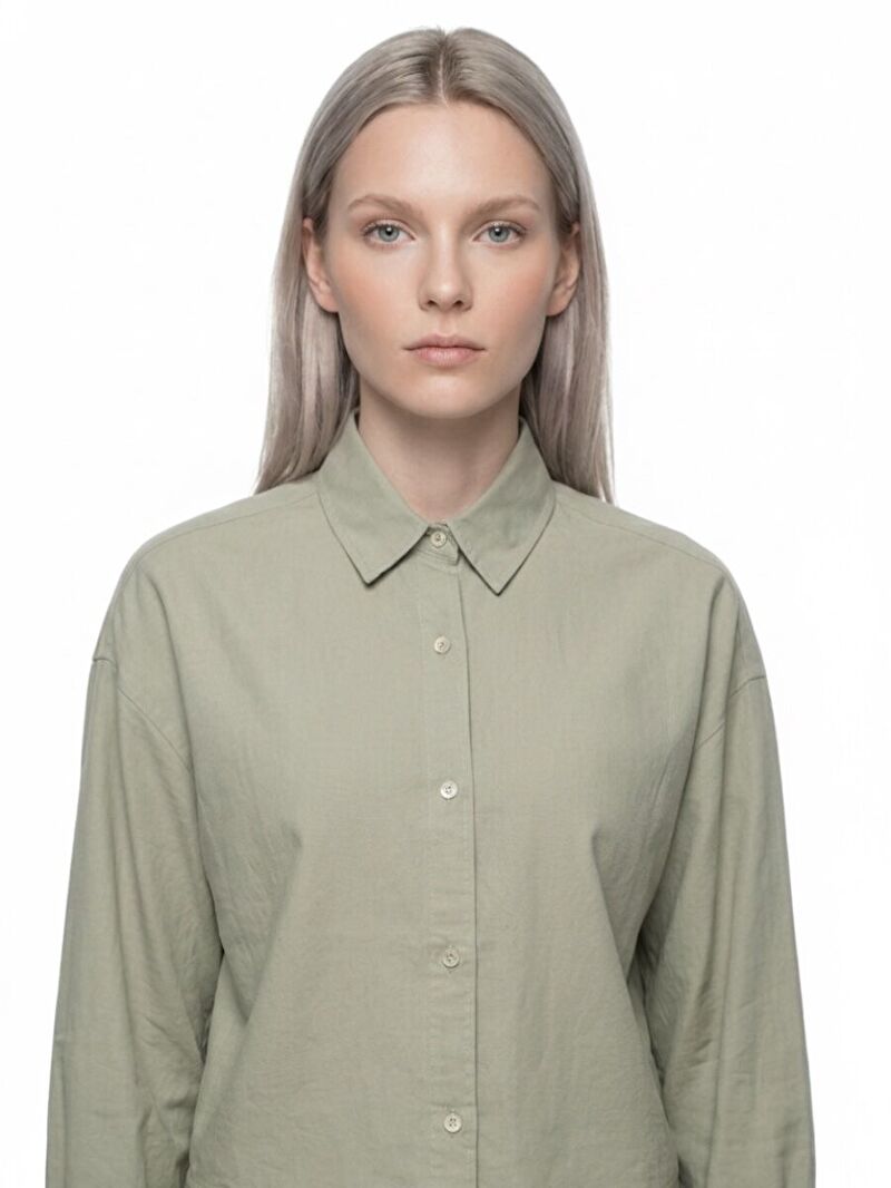 Long Crop Kadın Gömlek U.kol