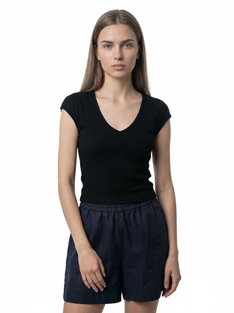 Slim Fit Kadın Tshirt K.kol