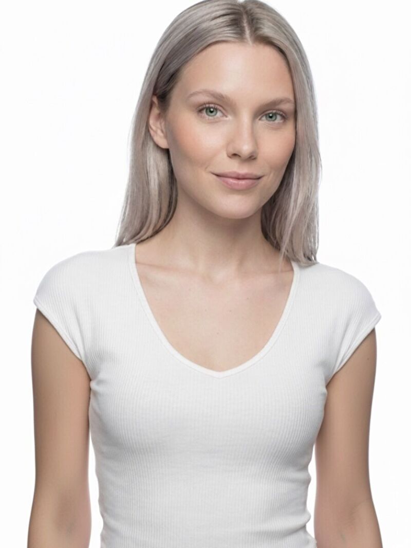 Slim Fit Kadın Tshirt K.kol