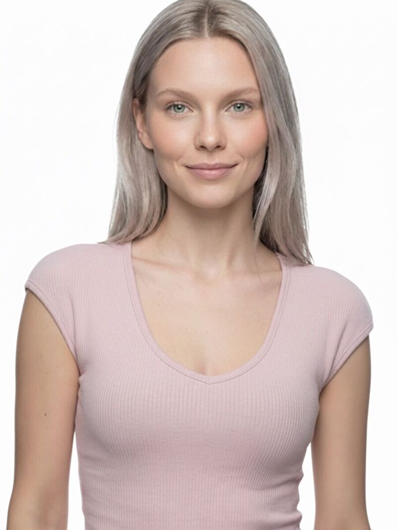 Slim Fit Kadın Tshirt K.kol