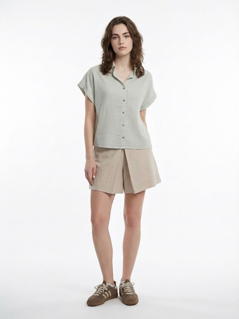 Relax Fit Kadın Gömlek K.kol