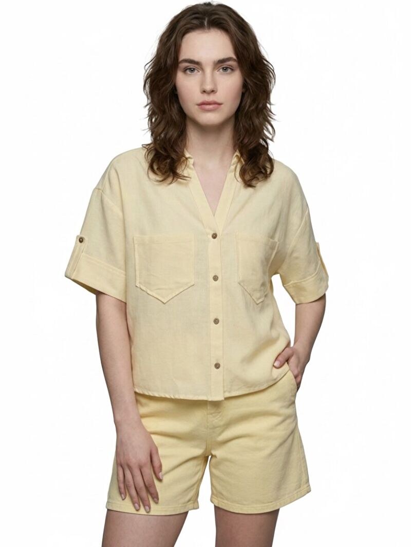 Oversize Kadın Gömlek K.kol