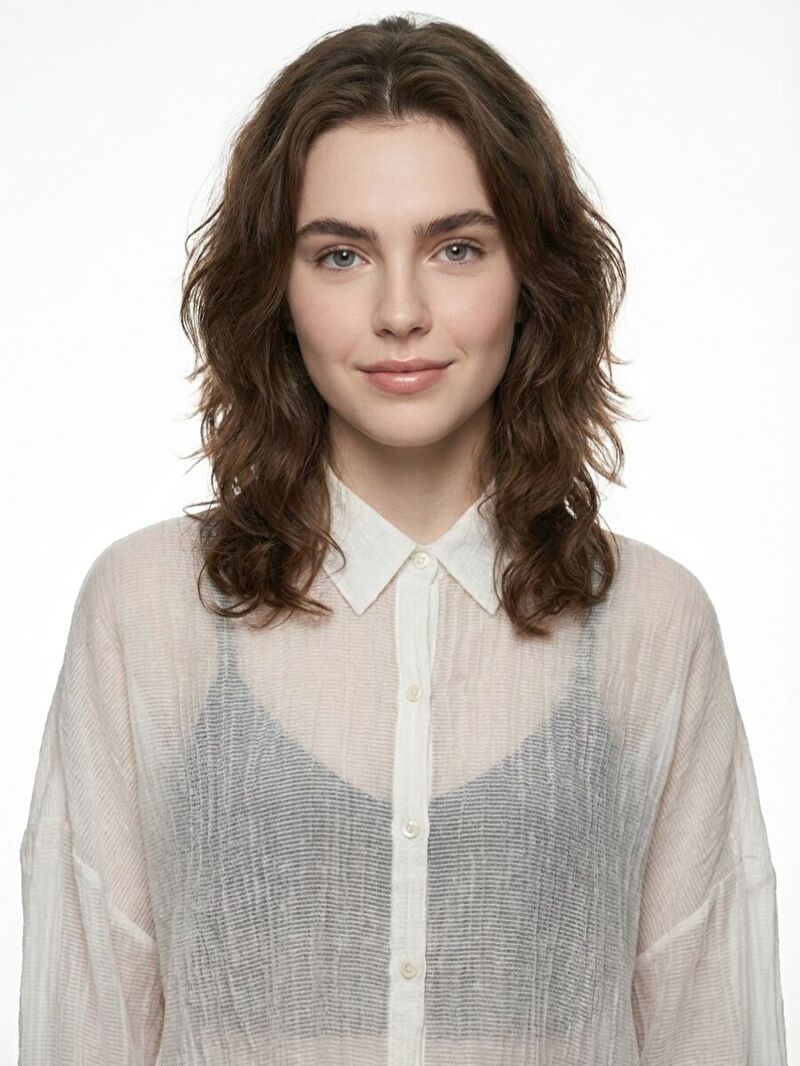 Oversize Kadın Gömlek K.kol