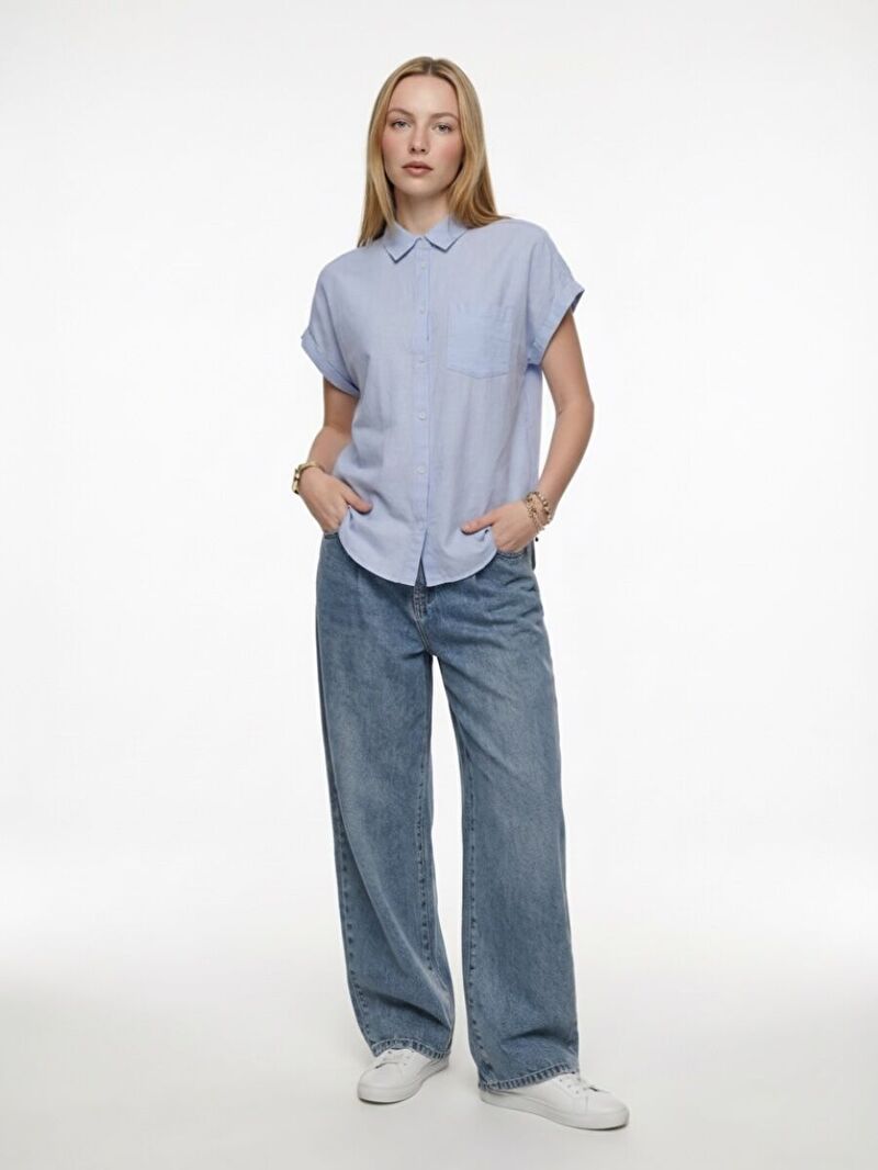 Loose Fit Kadın Gömlek K.kol