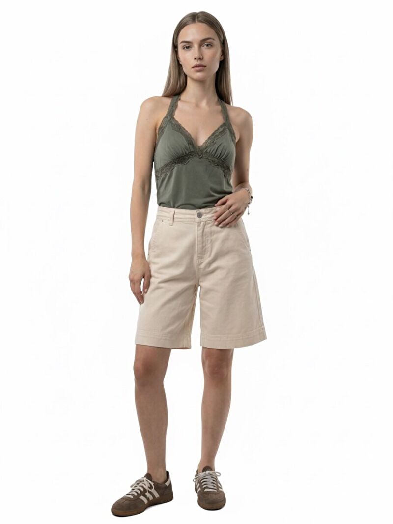 High Waist Kadın Kapri