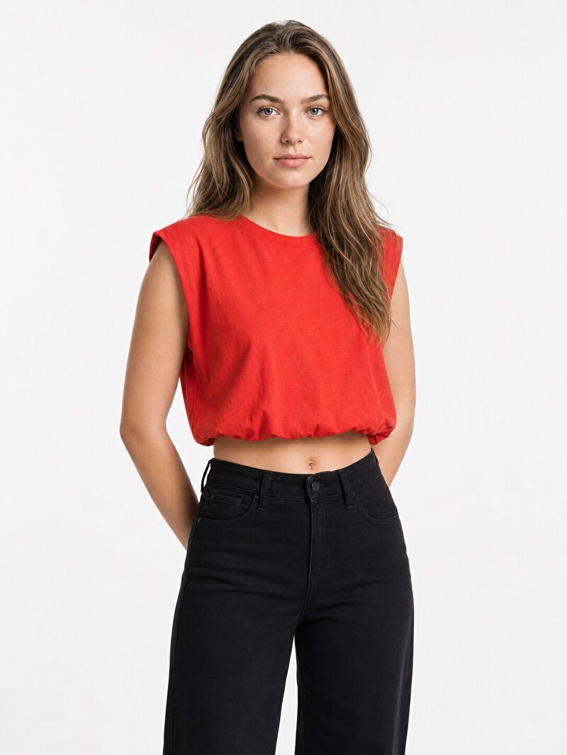 Crop Kadın Tshirt K.kol