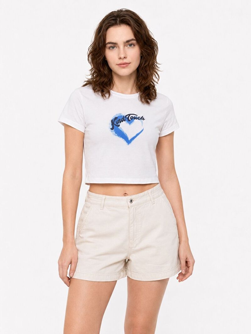 Crop Kadın Tshirt K.kol