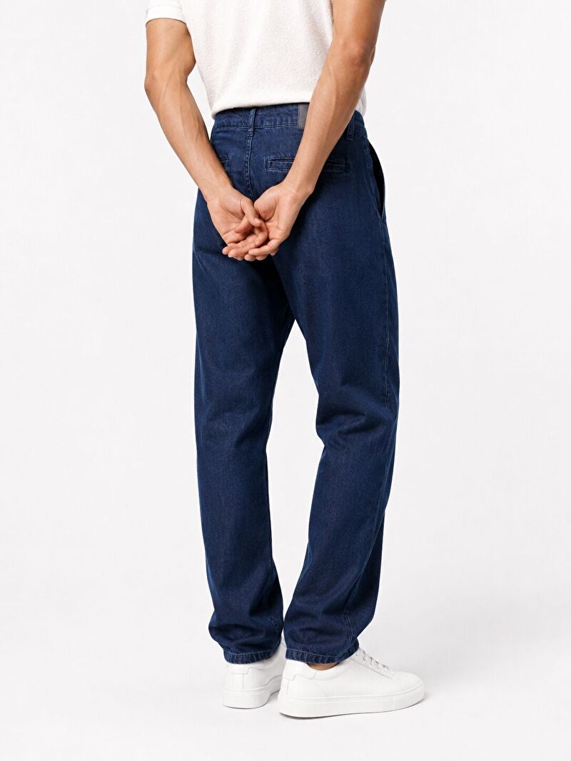 Denim Chino Relaxed Tapered Erkek Pantolon