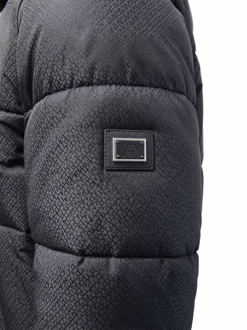 Erkek Siyah Kapüşonlu Regular Fit Mont