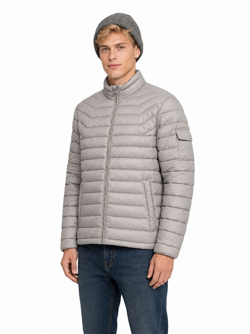 Erkek Kahverengi Balıkçı Yaka Regular Fit Mont