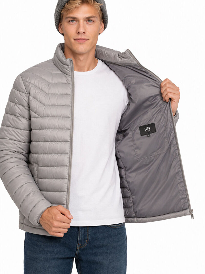 Erkek Kahverengi Balıkçı Yaka Regular Fit Mont