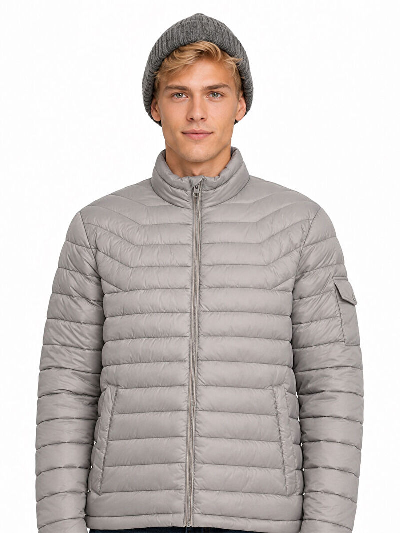 Erkek Kahverengi Balıkçı Yaka Regular Fit Mont