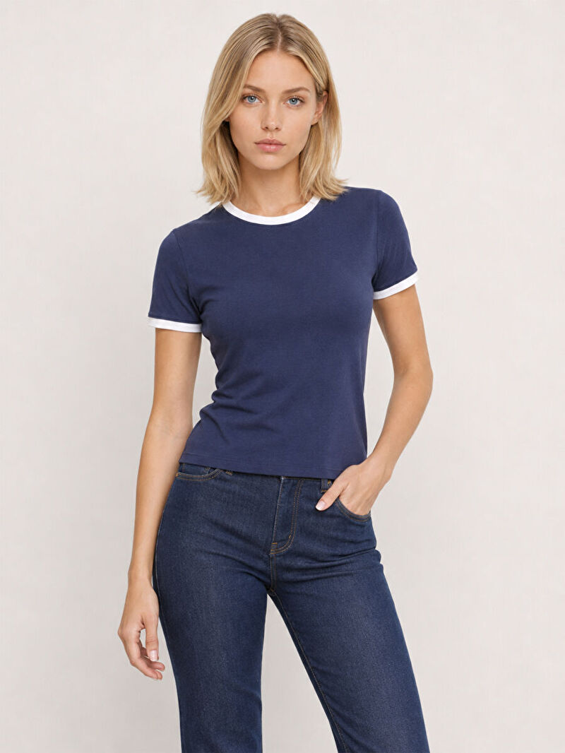 Slim Fit Kadın Tshirt K.kol