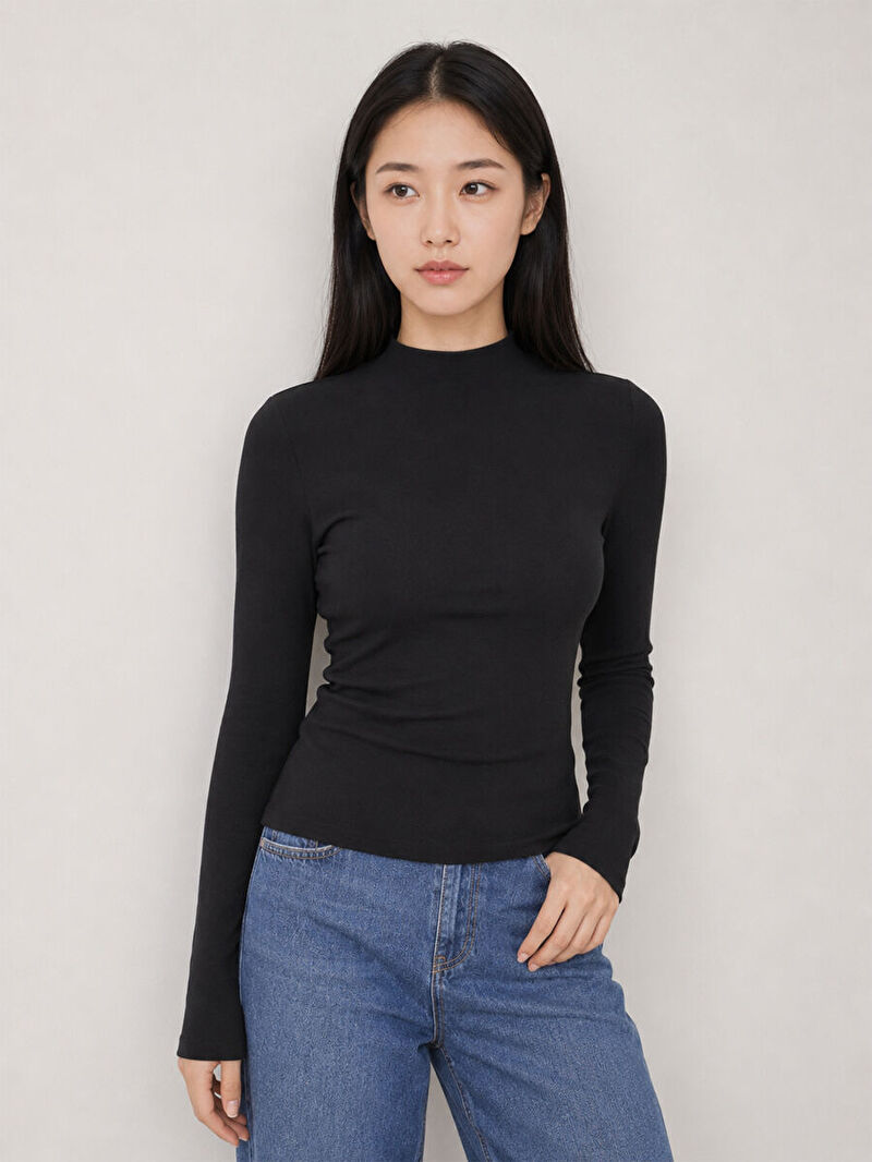 Slim Fit Kadın Bluz U.kol