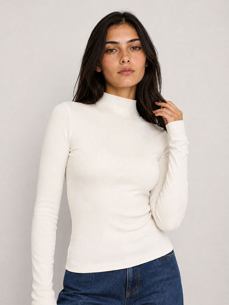 Slim Fit Kadın Bluz U.kol