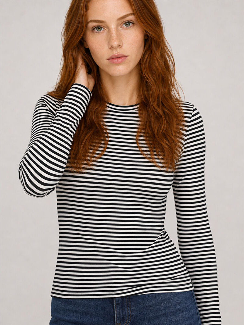 Slim Fit Kadın Tshirt U.kol
