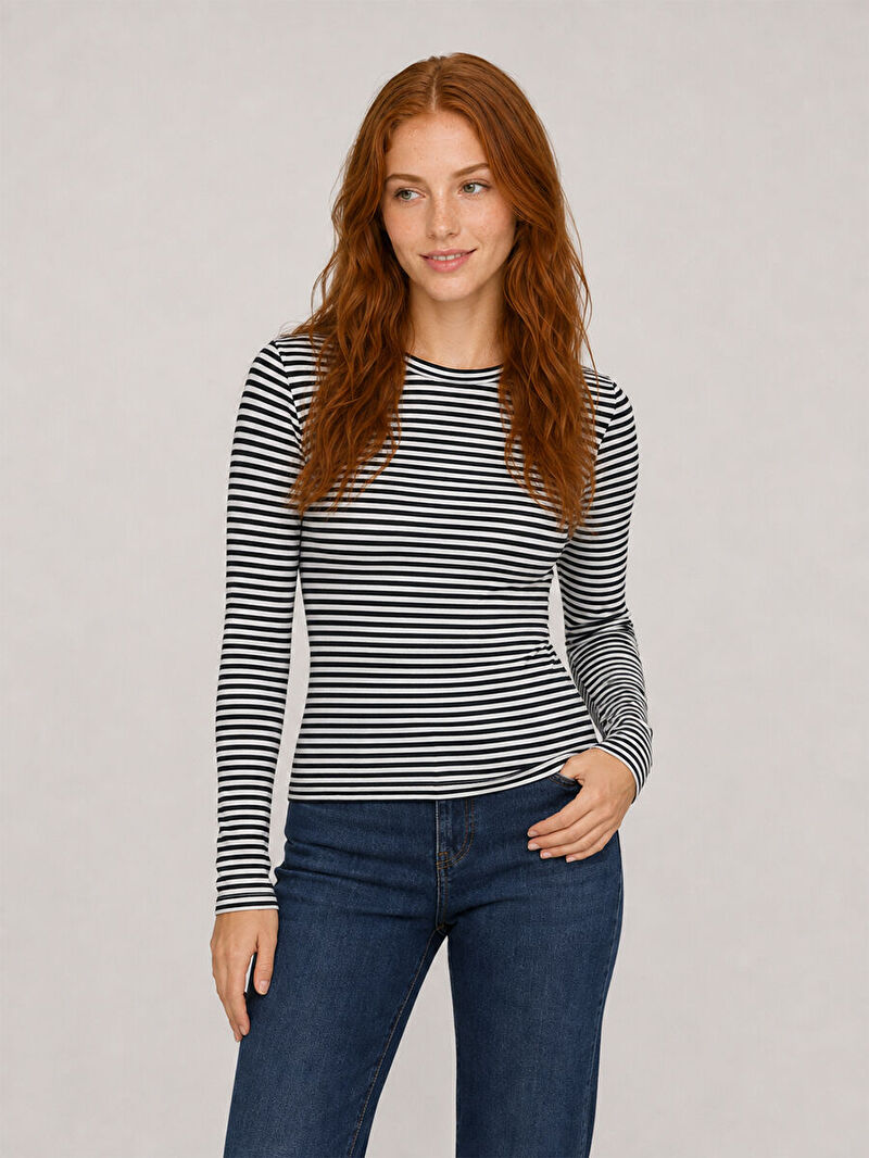 Slim Fit Kadın Tshirt U.kol