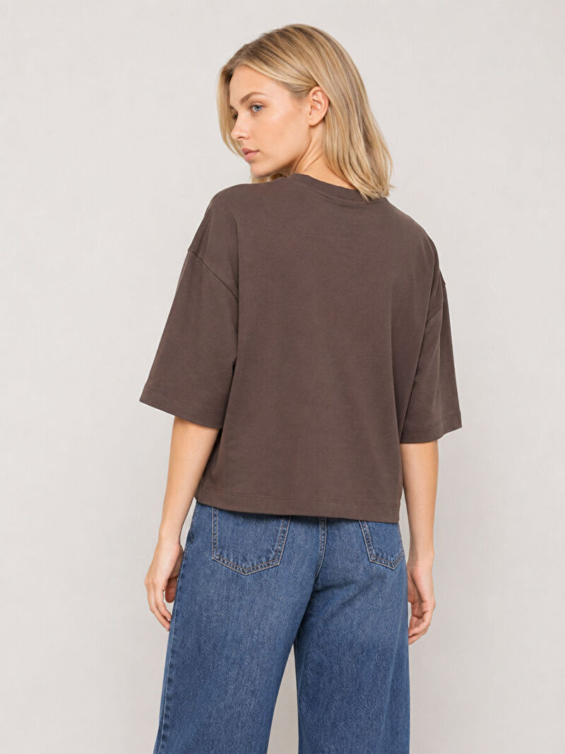 Loose Long Crop Kadın Tshirt K.kol