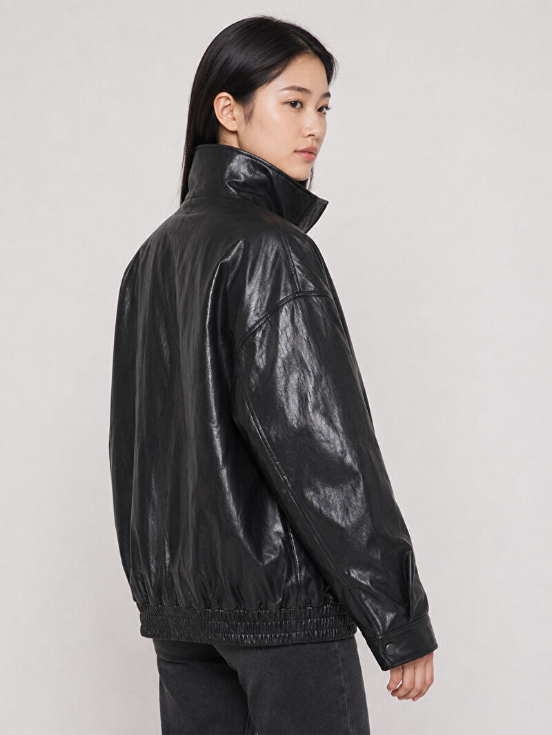 Oversize Kadın Mont Pu