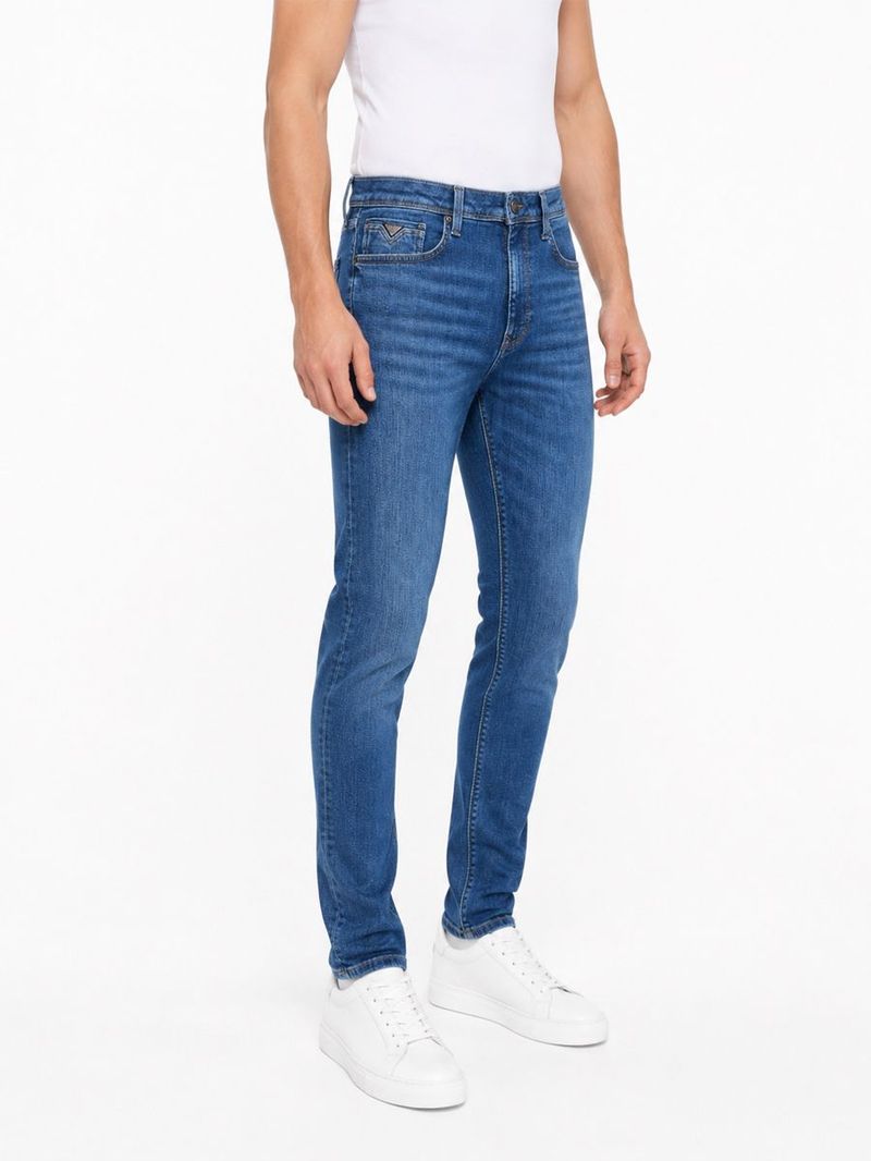 Justın Erkek Orta Mavi Dar Paça Düşük Bel Skinny Jean Pantolon
