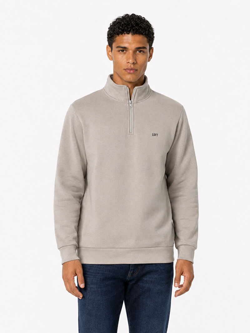 Erkek Taş Balıkçı Yaka Regular Fit Sweatshirt