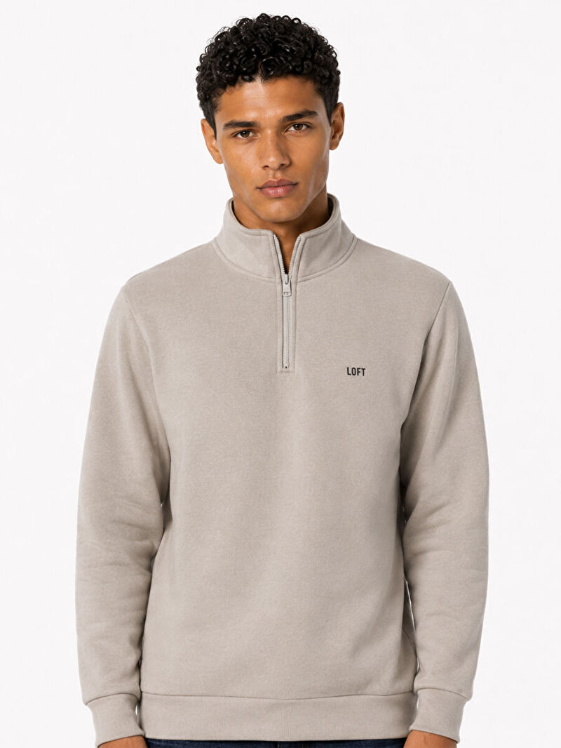 Erkek Taş Balıkçı Yaka Regular Fit Sweatshirt