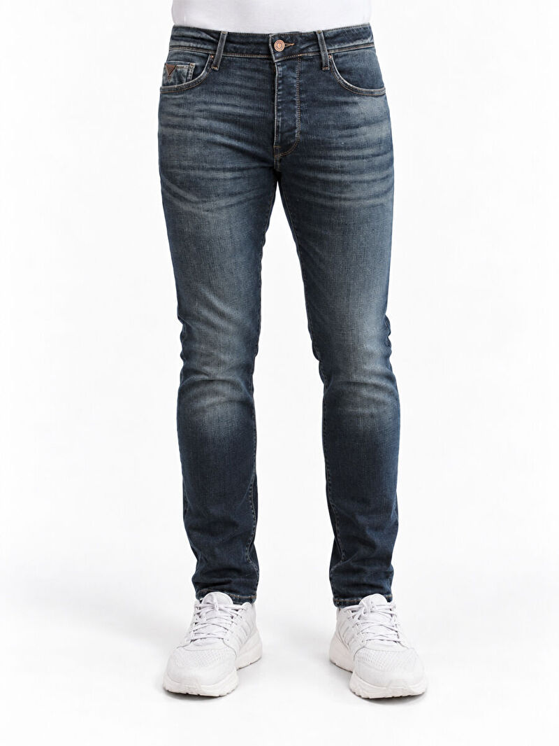 Rıcardo Erkek Od Hardal Dar Paça Düşük Bel Slim Fit Jean Pantolon