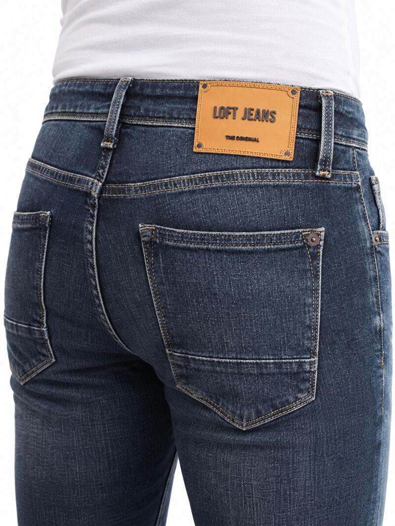 Rıcardo Erkek Od Hardal Dar Paça Düşük Bel Slim Fit Jean Pantolon