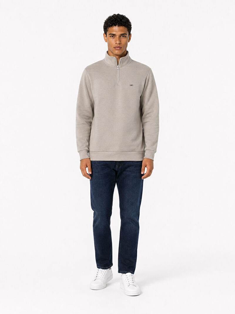 Erkek Taş Balıkçı Yaka Regular Fit Sweatshirt