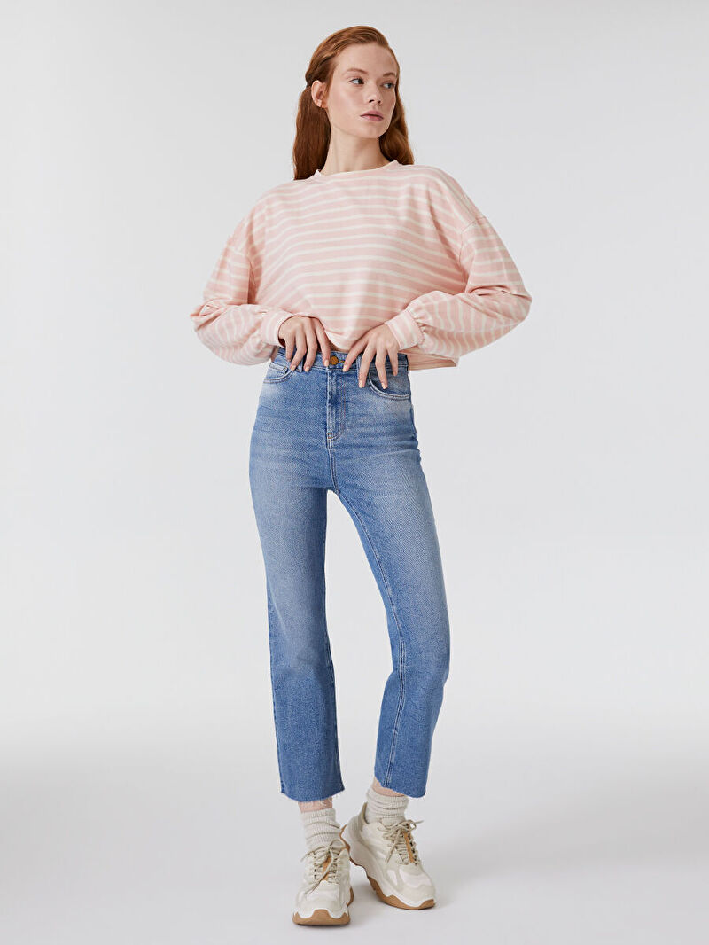 Crop Flare Skinny Kadın Pantolon