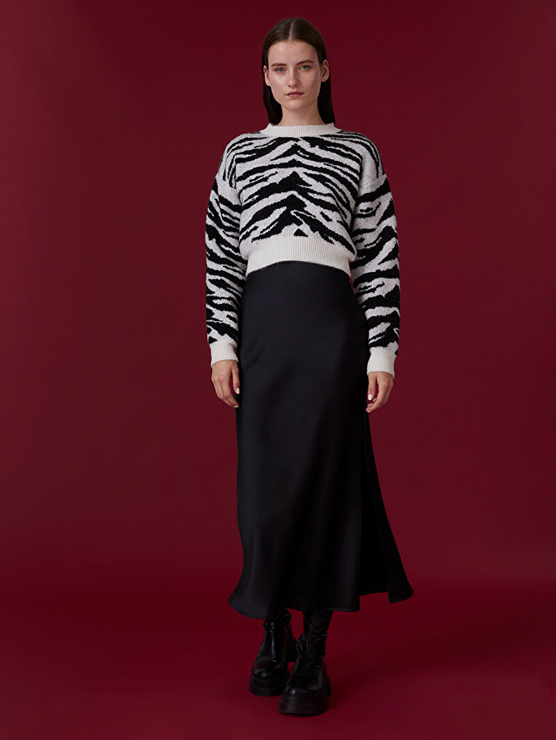 Long Crop Kadın Kazak