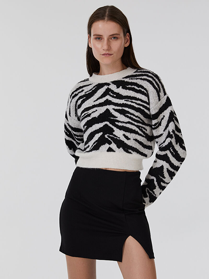 Long Crop Kadın Kazak