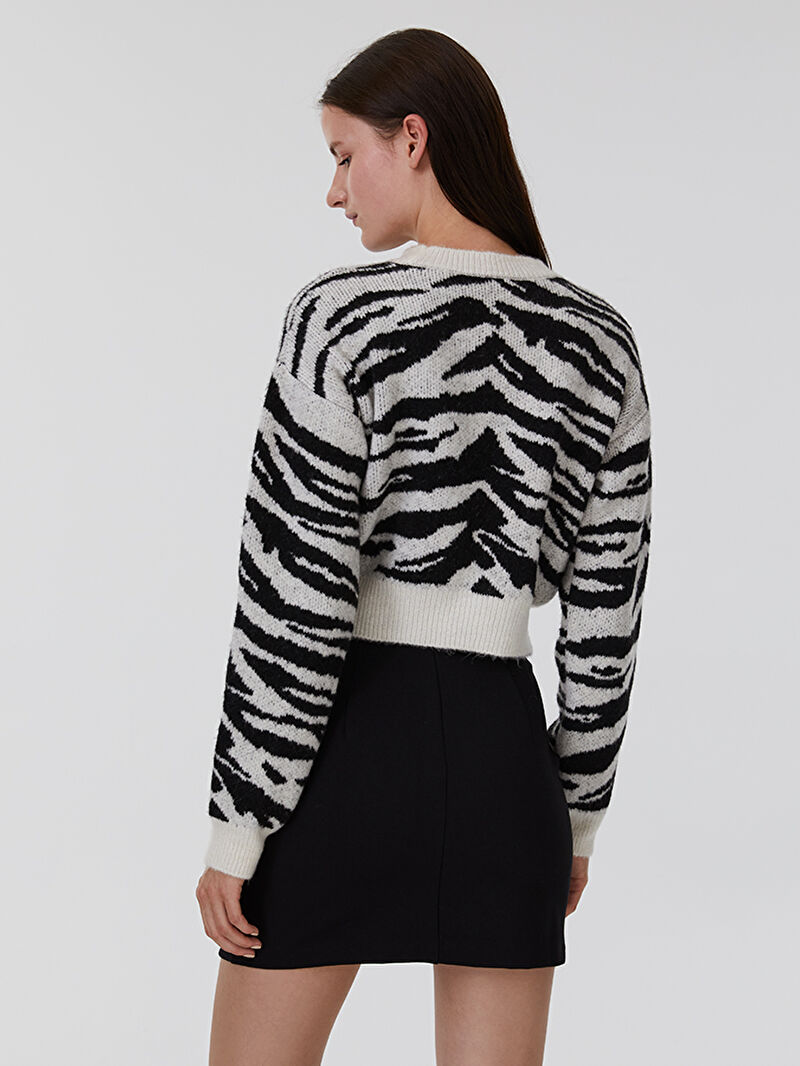 Long Crop Kadın Kazak