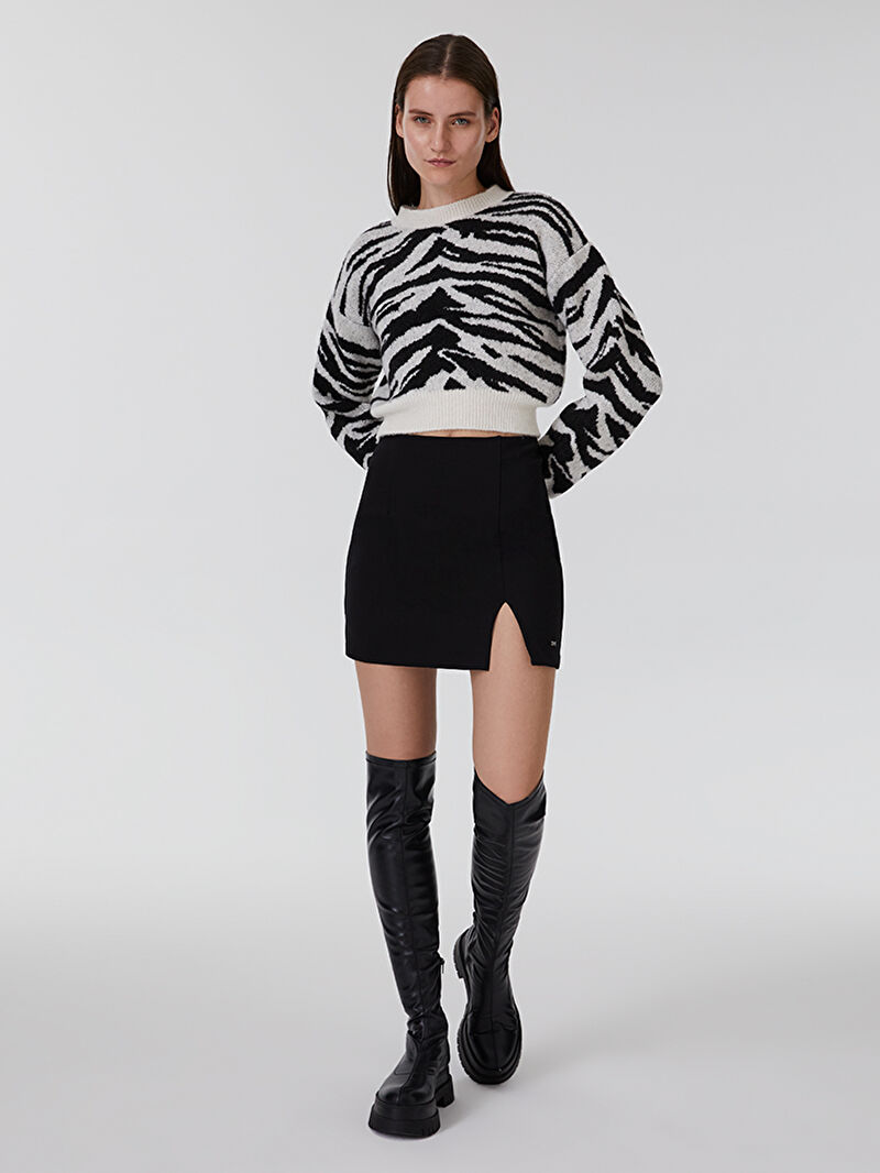 Long Crop Kadın Kazak