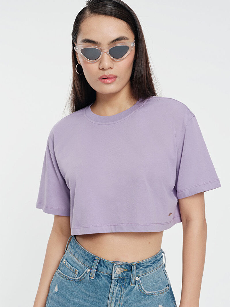 Loose Crop Kadın Tshirt K.kol