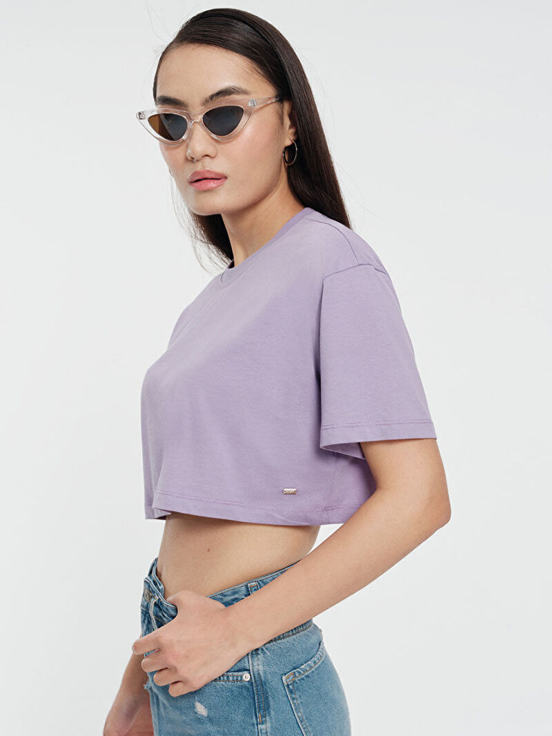 Loose Crop Kadın Tshirt K.kol