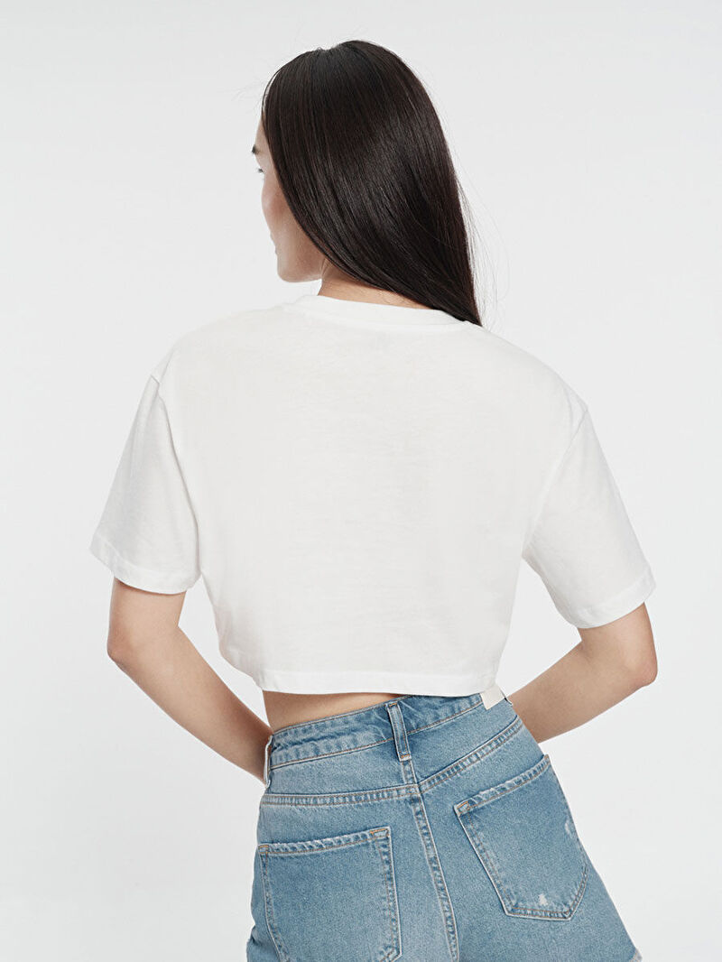 Loose Crop Kadın Tshirt K.kol