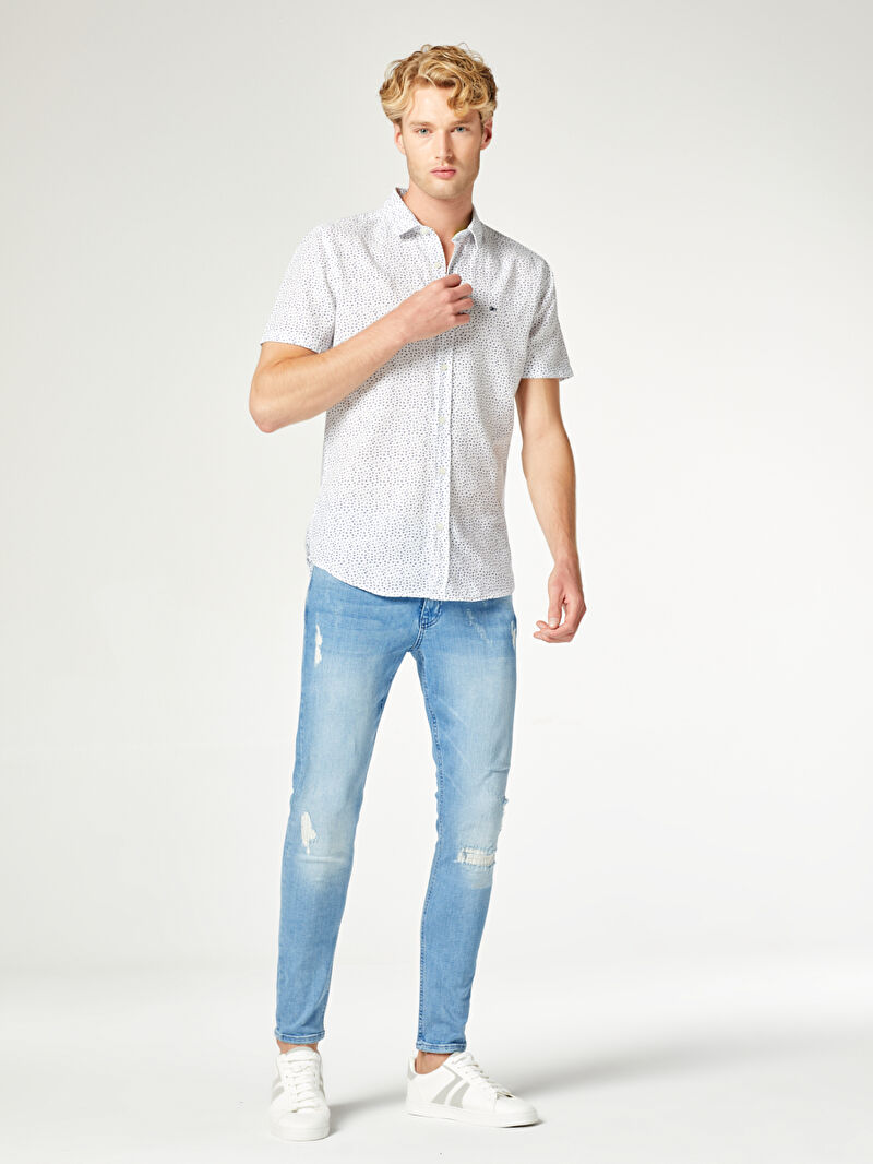 Slim Fit Erkek Gömlek K.kol