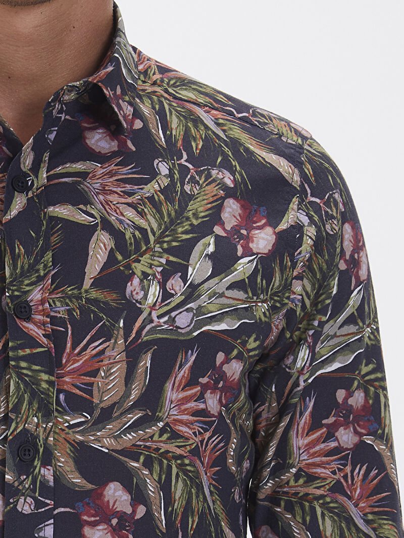 Slim Fit Erkek Gömlek U.kol