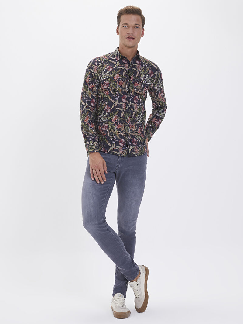 Slim Fit Erkek Gömlek U.kol