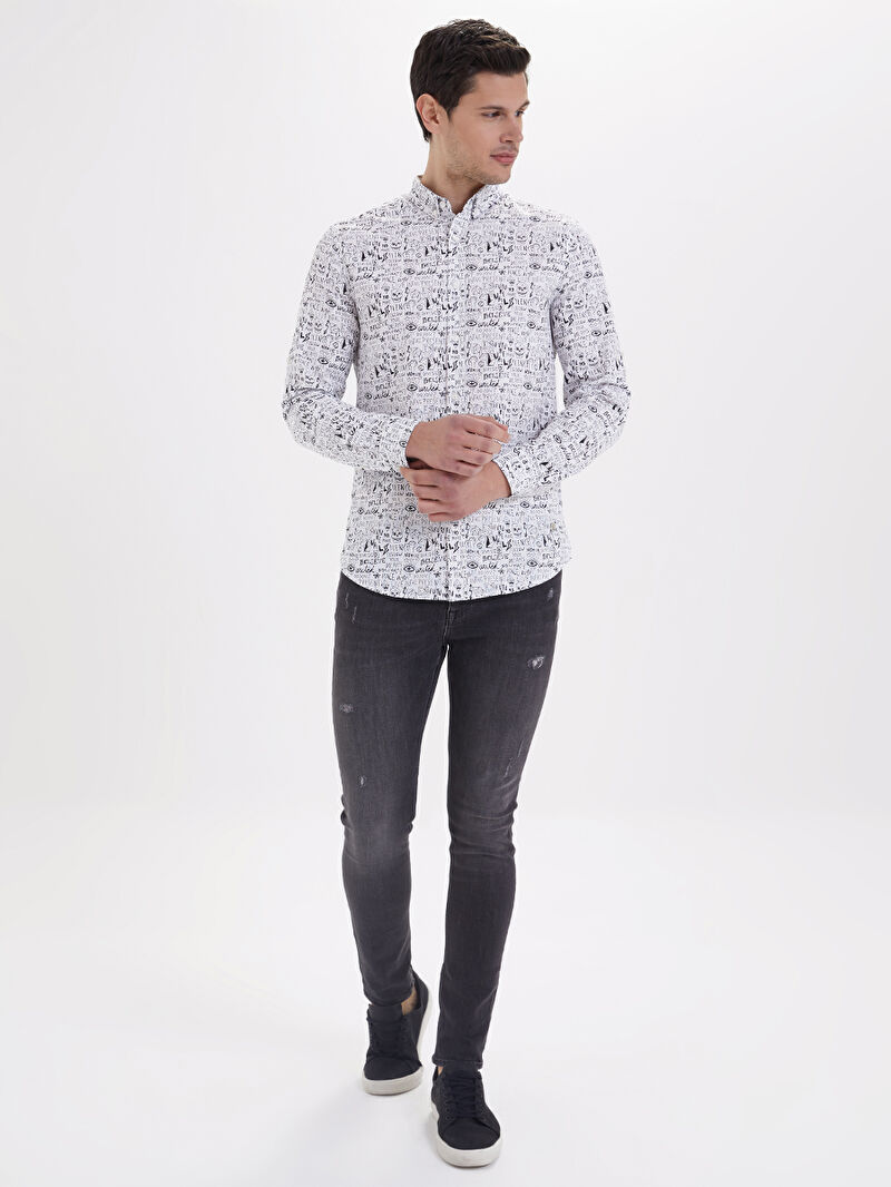 Slim Fit Erkek Gömlek U.kol